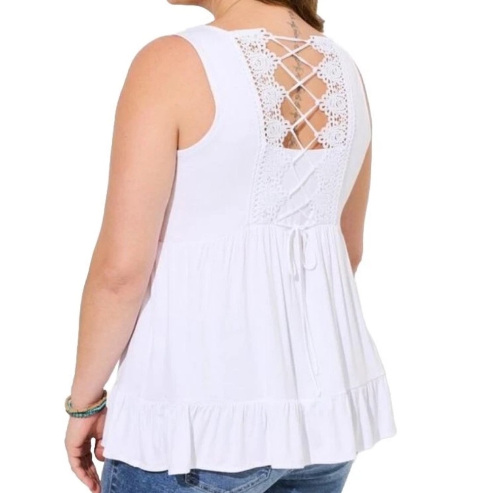 Torrid Super Soft Lace Up Back Swing Babydoll Tank